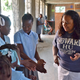 Howard student in Haiti (courtesy of Victoria M. Walker)